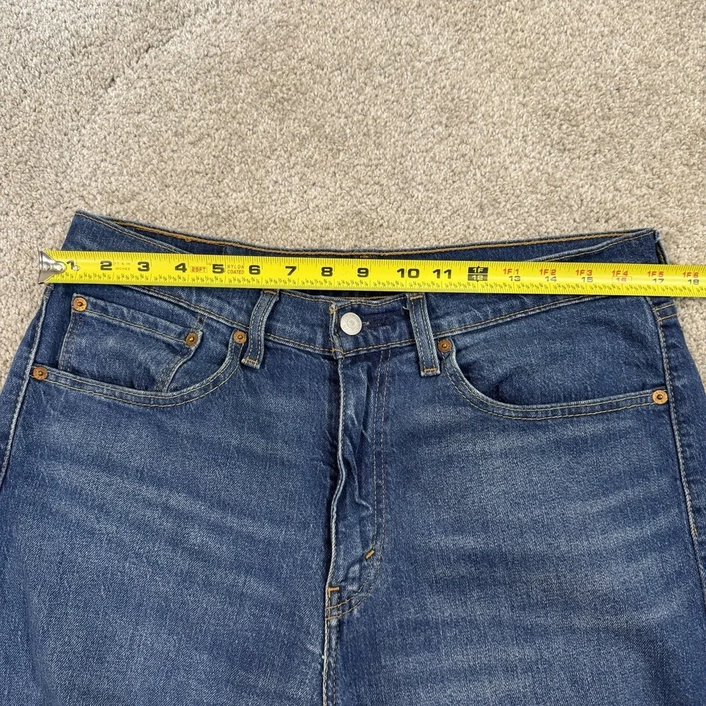 Levi's Mens 505 Jeans 34x34 Straight Leg Blue Medium Wash Denim Classic Everyday - Picture 3 of 9